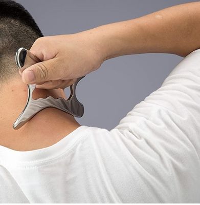 Propriedades 304 aço inoxidável Gua Sha Painel de massagem do couro cabeludo para cuidados de saúde da pele e massagista de relaxamento muscular