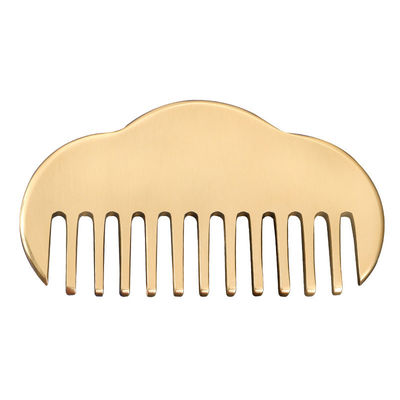 Ouro Dentes Finos Latão Natural Gua Sha Tabela Escalpe Massagem Pente Guasha Pedra Cabeça Massagista Cuidados de Saúde Cabelo Ferramenta de Beleza Casa