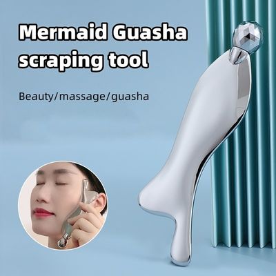 Massagista Facial de Spa de prata de zinco de liga de Gua Sha Scraping Board para Meridian Massage Acupoint Cuidados da pele ferramenta salão de beleza