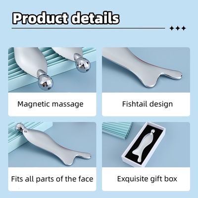 Massagista Facial de Spa de prata de zinco de liga de Gua Sha Scraping Board para Meridian Massage Acupoint Cuidados da pele ferramenta salão de beleza