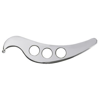Tabela de massagem de escalpe Gua Sha de prata feita de aço inoxidável 304 para relaxamento muscular e fitness esportivo
