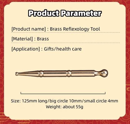Ferramentas de massagem Brass Copper Manual Acupressão Reflexologia Caneta para Cuidados de Saúde do Corpo Terapia de Tecido Massagem Bastão Ouro