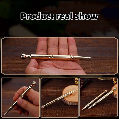 Ferramentas de massagem Brass Copper Manual Acupressão Reflexologia Caneta para Cuidados de Saúde do Corpo Terapia de Tecido Massagem Bastão Ouro