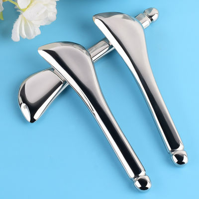 Caixa de massagem Gua Sha de aço inoxidável 304 Guasha Stick Forma de colher de metal para massagem de músculos faciais e corporais