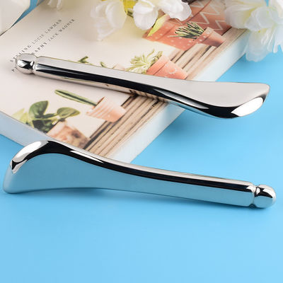Caixa de massagem Gua Sha de aço inoxidável 304 Guasha Stick Forma de colher de metal para massagem de músculos faciais e corporais
