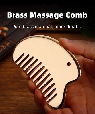 Logotipo personalizado DisponívelEquipamento de Massagem da Cabeça 2023 Meridian Massager Manutenção de Cabelo Brass Guasha Plate Massager de Cabeça