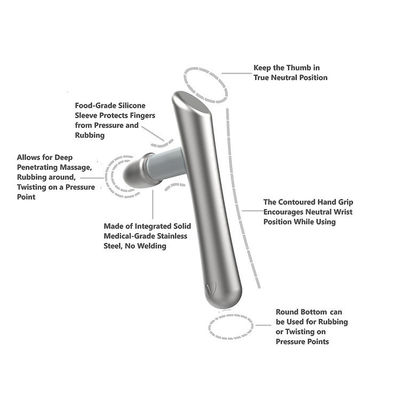 Ferramenta de massagem T Forma de aço inoxidável Manual Reflexologia Terapia de acupuntura para cuidados de saúde corporal Terapia de tecidos IASTM