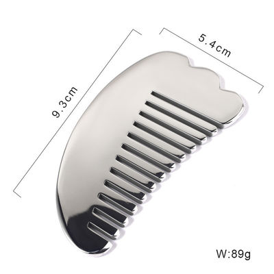 Logotipo personalizado Disponível best seller aço inox Gua Sha escalpe massagem pente Guasha pedra cabeça massagista cabelo salão de beleza