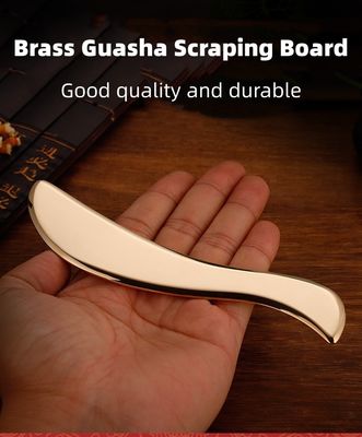 Ferramenta de massagem muscular Gua Sha em forma de S. cobre puro raspando a parte de trás Massagista corporal Guasha Tabela para cuidados com a pele do pescoço e do corpo