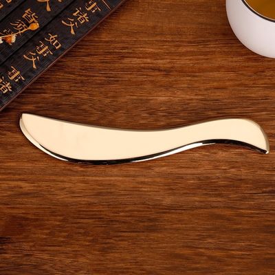 Ferramenta de massagem muscular Gua Sha em forma de S. cobre puro raspando a parte de trás Massagista corporal Guasha Tabela para cuidados com a pele do pescoço e do corpo