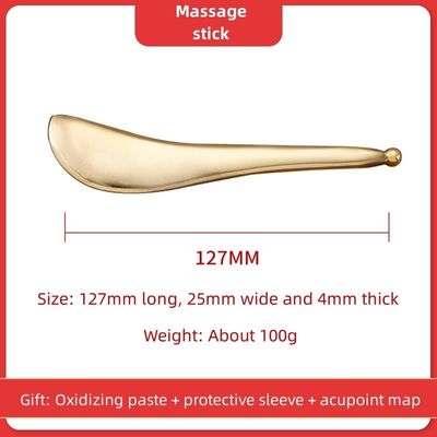Ponto de pressão dos músculos do corpo Massagista de latão puro Acupressão Gua Sha Beauty Pen Ponto de gatilho de cobre