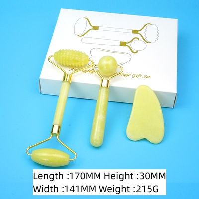 2024 Black Jade Roller Gua Sha Set para Massagem Corporal e 100% Natural Duplo Cabeça Cuidados da Pele Facial