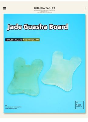 Xiuyan Jade Massage Comb Guasha Comb Guasha raspando couro cabeludo Comb Verde Massagem Ferramentas para massagem