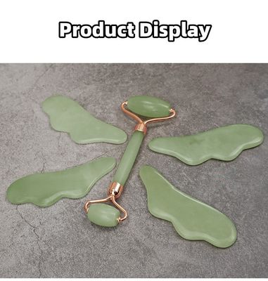 Xiuyan Jade Massage Tools 100% Natural Dual Side Jade Stone Face Roller para estimular o fluxo sanguíneo e aliviar o estresse