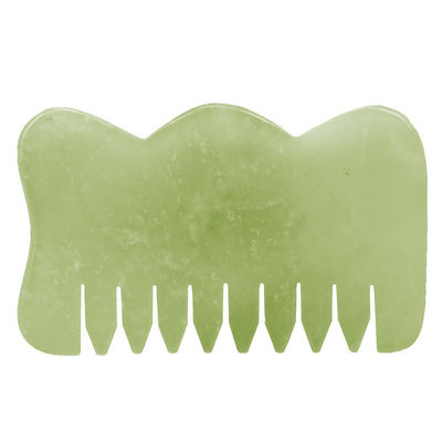 Equipamento de massagem para a cabeça Peite de cabelo de jade Guasha Peite de massagem para beleza e propriedades de jade Xiuyan