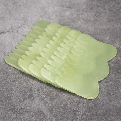 Equipamento de massagem para a cabeça Peite de cabelo de jade Guasha Peite de massagem para beleza e propriedades de jade Xiuyan