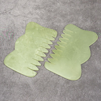 Equipamento de massagem para a cabeça Peite de cabelo de jade Guasha Peite de massagem para beleza e propriedades de jade Xiuyan