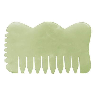 Natural Xiuyan Jade Gua Sha Acupoint Massage Comb Hair para relaxação da cabeça Guasha Comb