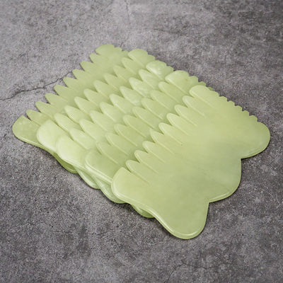 Natural Xiuyan Jade Gua Sha Acupoint Massage Comb Hair para relaxação da cabeça Guasha Comb