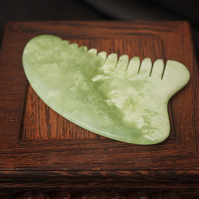 Equipamento de Massagem da Cabeça Xiuyan Jade Natural Gua Sha Acupoint Massagem Peite de Cabelo Scalp Massagista Função de Massagem Muscular
