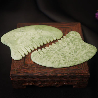 Equipamento de Massagem da Cabeça Xiuyan Jade Natural Gua Sha Acupoint Massagem Peite de Cabelo Scalp Massagista Função de Massagem Muscular