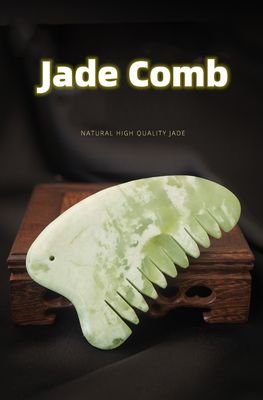 Equipamento de Massagem da Cabeça Xiuyan Jade Natural Gua Sha Acupoint Massagem Peite de Cabelo Scalp Massagista Função de Massagem Muscular