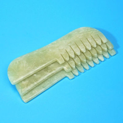 Forneça Green Scraping Jade Gua Sha Stone Massage Facial Guasha Comb Tools Xiuyu Comb com logotipo personalizado Disponível