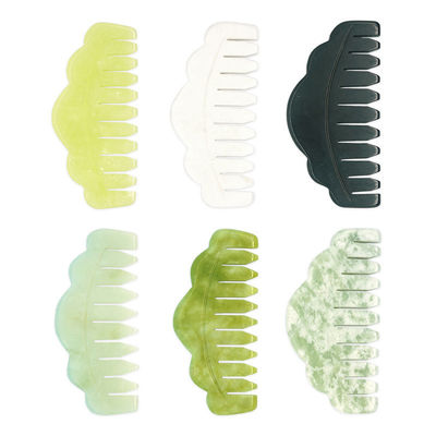 100% de Jade Verde Natural Rosa Quartz Guasha E Negro Obsidiana Jade Branco Pincel de Cabelo Guasha Massagem Ferramenta Para Pincel de Massagem da Cabeça