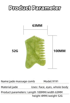 Massageiros de Cabelo de Cabeça com Acupuntura Terapia de Cabeça Tratamento de Ponto de Ação Pedra de Jade Gua Sha Comb Massagem Ferramentas