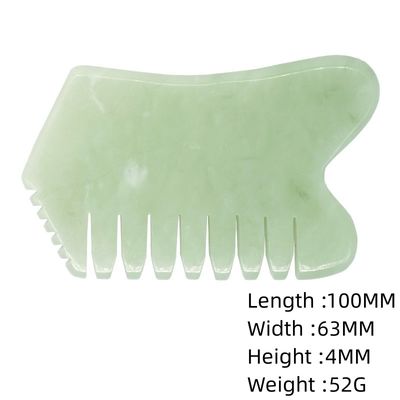 Massageiros de Cabelo de Cabeça com Acupuntura Terapia de Cabeça Tratamento de Ponto de Ação Pedra de Jade Gua Sha Comb Massagem Ferramentas