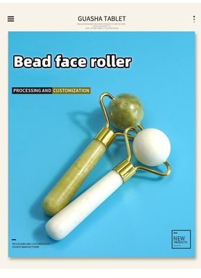 Equipamento de massagem de forma esférica personalizada Gua Sha Roller Tool para raspagem facial Produtos de massagem de rolos Guasha