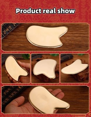 Eficaz e Massagem Muscular Brass Guasha Scraping Massage Board Metal Brass Guasha para Massagem de Cuidados da Pele 2024
