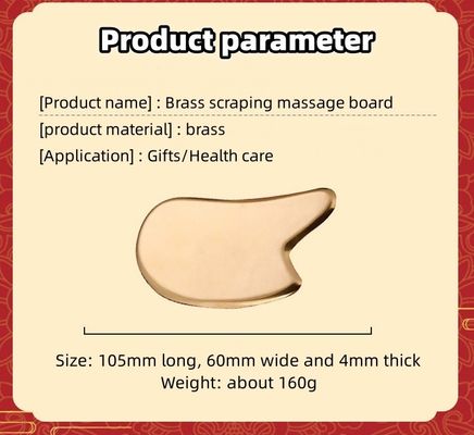 Eficaz e Massagem Muscular Brass Guasha Scraping Massage Board Metal Brass Guasha para Massagem de Cuidados da Pele 2024