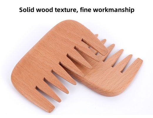 Pincel de barba de madeira de faixa de madeira marrom quente Pincel de bolso Pincel de cabelo feminino Pincel de cabelo de madeira Pincel para ferramentas de massagem
