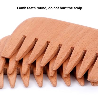 Pincel de barba de madeira de faixa de madeira marrom quente Pincel de bolso Pincel de cabelo feminino Pincel de cabelo de madeira Pincel para ferramentas de massagem