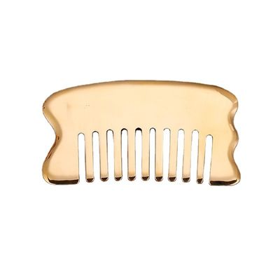 Massagem Muscular Ferramenta de Massagem da Cabeça Logotipo Personalizado Ferramenta de Massagem do Scalpo Quadrado Brass Gua Sha Comb Metal Copper Gua Sha Comb