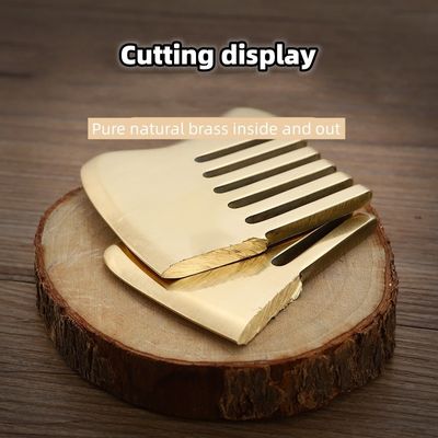 Massagem Muscular Ferramenta de Massagem da Cabeça Logotipo Personalizado Ferramenta de Massagem do Scalpo Quadrado Brass Gua Sha Comb Metal Copper Gua Sha Comb