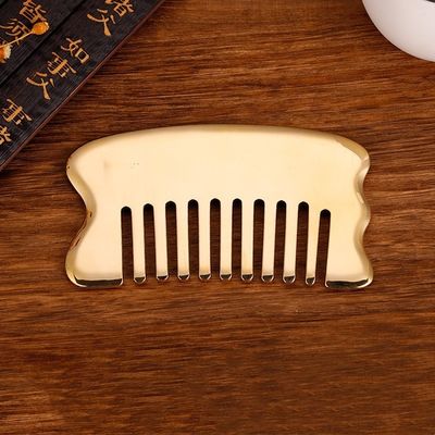Ouro músculos do corpo Gua Sha ferramenta de tabuleiro para massagem do couro cabeludo pente Guasha Pedra cabeça massagista cabelo cuidados de saúde salão de beleza ferramenta