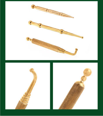 Ferramentas de massagem Acupuntura Ferramenta de terapia para latão cobre Reflexologia manual caneta Cuidados com a saúde do corpo Terapia de tecidos Massagem