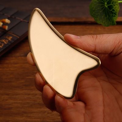 Forma de Coração de Ouro Brass Natural Metal Gua Sha raspando Guasha Facial Spa Massager para Meridian Massage Acupoint
