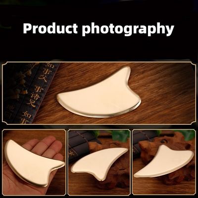 Forma de Coração de Ouro Brass Natural Metal Gua Sha raspando Guasha Facial Spa Massager para Meridian Massage Acupoint