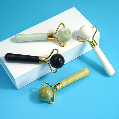Ferramenta de beleza facial Esférica Pedra de Jade Natural Gua Sha Massagem de contas Roller Facial para Tratamento de Cuidado do Corpo e da Pele Spa