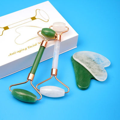 Massagista Facial Ferramentas de Massagem Conjunto Gua Sha Tabuleiro Rolo Facial Guasha Pedra Corpo Auto Cuidado da Pele Spa Anti-Envelhecimento Caixa de presentes de beleza