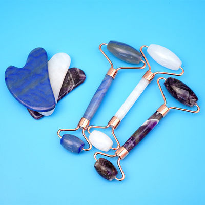 Massagista Facial Ferramentas de Massagem Conjunto Gua Sha Tabuleiro Rolo Facial Guasha Pedra Corpo Auto Cuidado da Pele Spa Anti-Envelhecimento Caixa de presentes de beleza