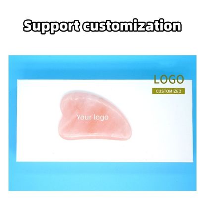 Rose Quartz Gua Sha Face Roller Massage Tool Guasha Stone Body Self Skin Care Spa Anti Aging Facial Beauty Caixa de presente em rosa