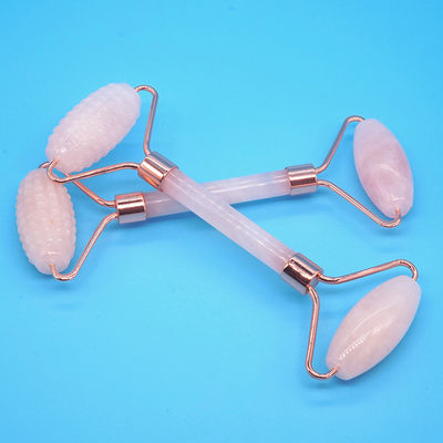 Rose Quartz Gua Sha Face Roller Massage Tool Guasha Stone Body Self Skin Care Spa Anti Aging Facial Beauty Caixa de presente em rosa