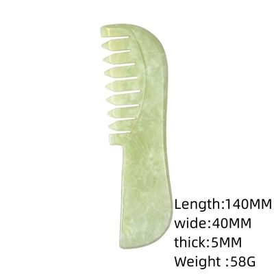 Natural Xiuyan Jade Gua Sha Scalp Massage Comb Jade Pedra de Cuidados da Cabeça Massageiro de Cabelos Guasha Ferramenta de Relaxamento para Massagem Corporal