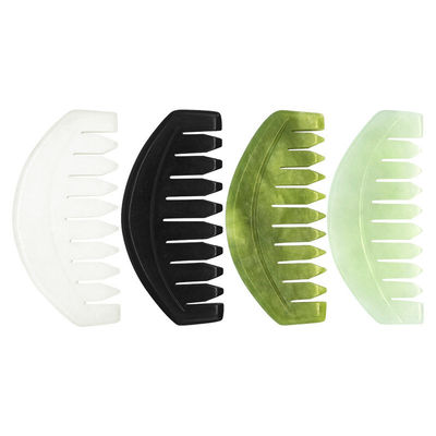 2024 Forma redonda Xiuyan natural Jade Gua Sha Scalp Massagem Pente Cabeça Cuidado do cabelo Massagista Dredge Meridianos Produtos mais vendidos