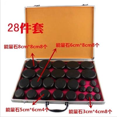 Massagem Corporal Pedras Quentes Conjunto 22 Pcs Pedras de Basalto com Kit de aquecimento Casa Spa Relaxante Cura de Dor Alivio Tratamento de Spa