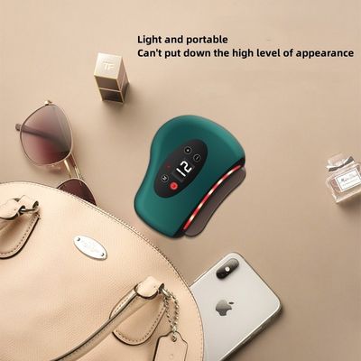 Massagem corporal verde Guasha elétrico massagem de raspagem para fisioterapia Cuidados de saúde draga Meridiano Tratamento Relaxação ferramenta